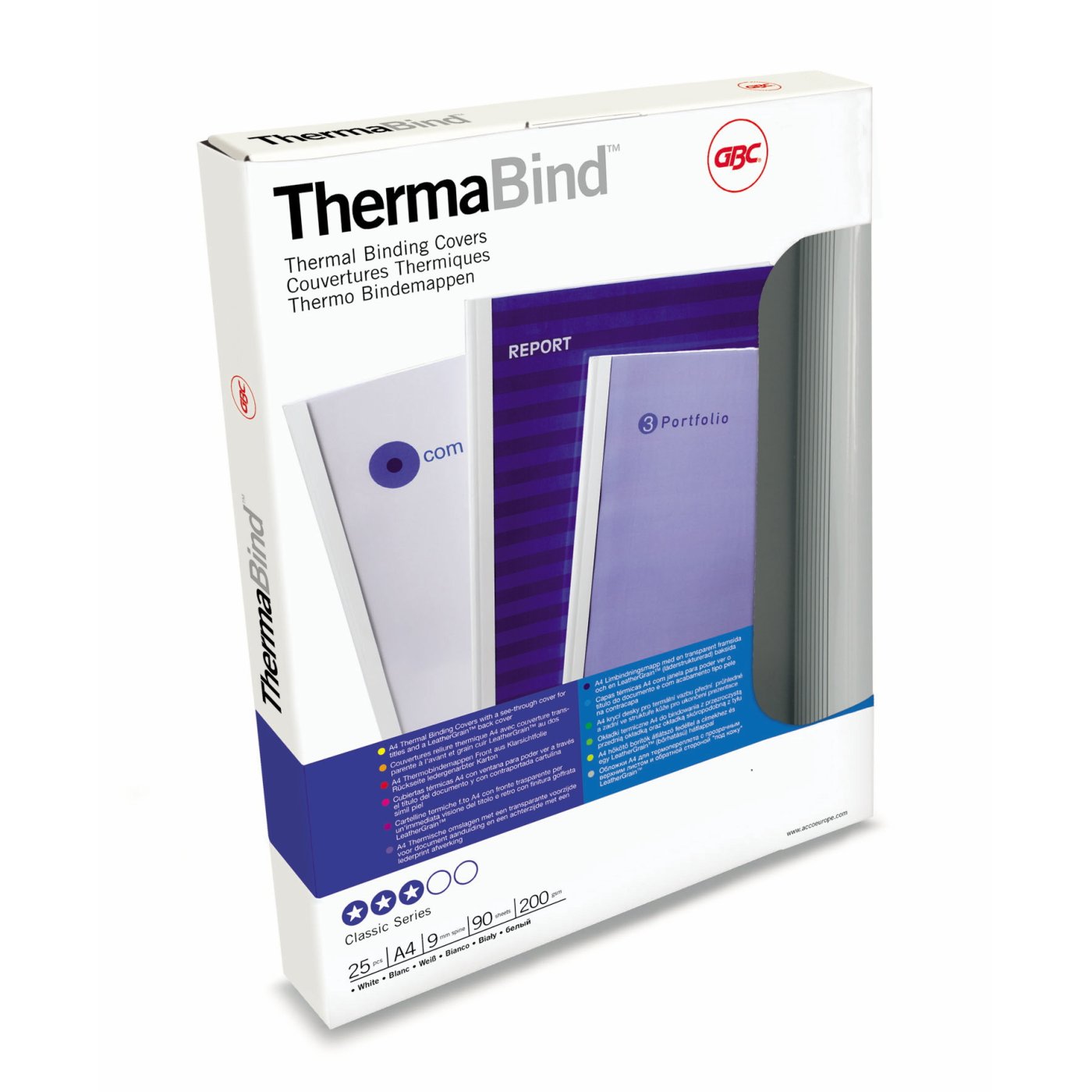Standard Thermal Binding Covers 12mm White (25) 45443