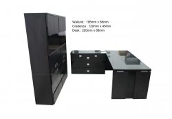 Executive Desk Set made from Linear and Acrylic boards with glass tops
